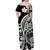 Plumeria Polynesian Off Shoulder Long Dress Trending Black LT6 - Polynesian Pride