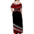 Polynesian Off Shoulders Long Dress Simple Red LT6 - Polynesian Pride