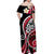 Plumeria Polynesian Off Shoulder Long Dress Trending Red LT6 - Polynesian Pride