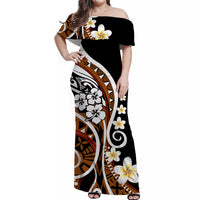 Plumeria Polynesian Matching Dress and Hawaiian Shirt Trending Brown LT6 - Polynesian Pride