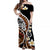 Plumeria Polynesian Off Shoulder Long Dress Trending Brown LT6 Women brown - Polynesian Pride