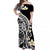 Plumeria Polynesian Off Shoulder Long Dress Trending Black LT6 Women Black - Polynesian Pride