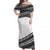 Polynesian Off Shoulders Long Dress Simple White LT6 Women White - Polynesian Pride