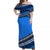 Polynesian Off Shoulders Long Dress Simple Blue LT6 Women Blue - Polynesian Pride