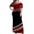 Polynesian Off Shoulders Long Dress Simple Red LT6 Women Red - Polynesian Pride