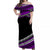 Polynesian Off Shoulders Long Dress Simple Purple No.1 LT6 Women Purple - Polynesian Pride