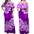 Polynesian Flower Tribal Matching Dress and Hawaiian Shirt Purple LT9 No Shirt Purple - Polynesian Pride