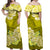 Polynesian Flower Tribal Matching Dress and Hawaiian Shirt Yellow LT9 - Polynesian Pride