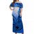 Blue Hawaii Family Matching Outfits Off Shoulder Maxi Dress And Hawaiian Shirt Polynesian Shark Tattoo LT14