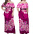 Polynesian Flower Tribal Matching Dress and Hawaiian Shirt Pink LT9 - Polynesian Pride