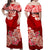 Polynesian Flower Tribal Matching Dress and Hawaiian Shirt Red LT9 - Polynesian Pride