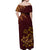 Hawaii Summer Matching Dress and Hawaiian Shirt Mix Polynesian Brown LT6 - Polynesian Pride