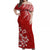 Hawaii Summer Matching Dress and Hawaiian Shirt Mix Polynesian Red LT6 No Shirt Red - Polynesian Pride