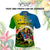 Custom Photo Malampa Fiji Day Polo Shirt Together We Grow Coat Of Arms Tropical Flowers CTM14 - Polynesian Pride