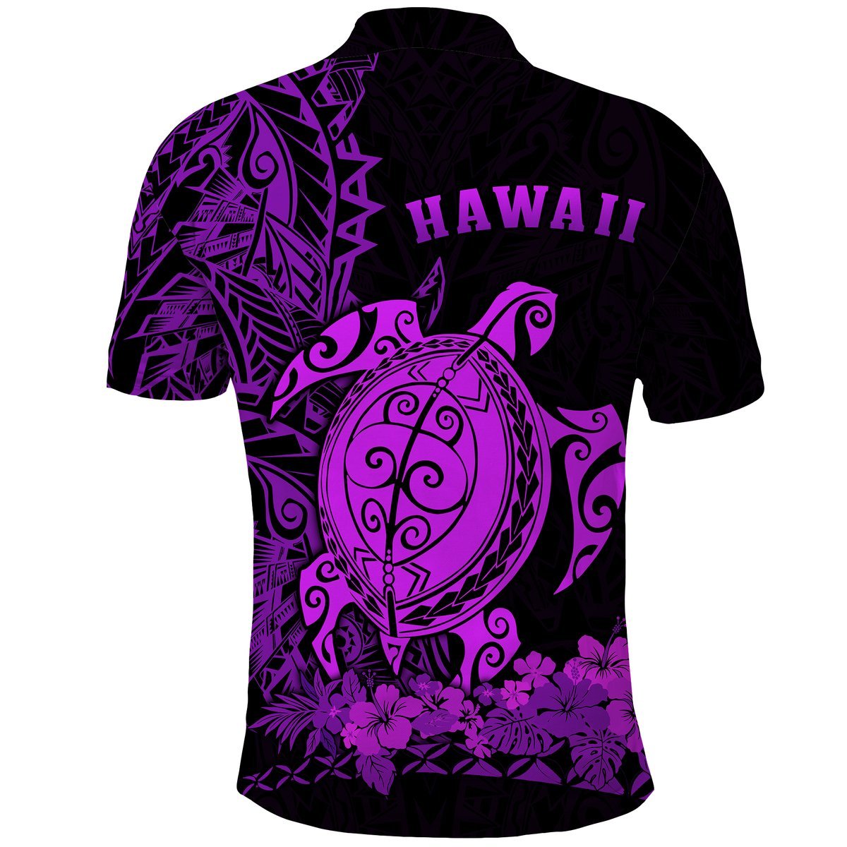 Hawaii Polynesian Polo Shirt Purple Sea Turtles Hawaiian LT13 - Polynesian Pride