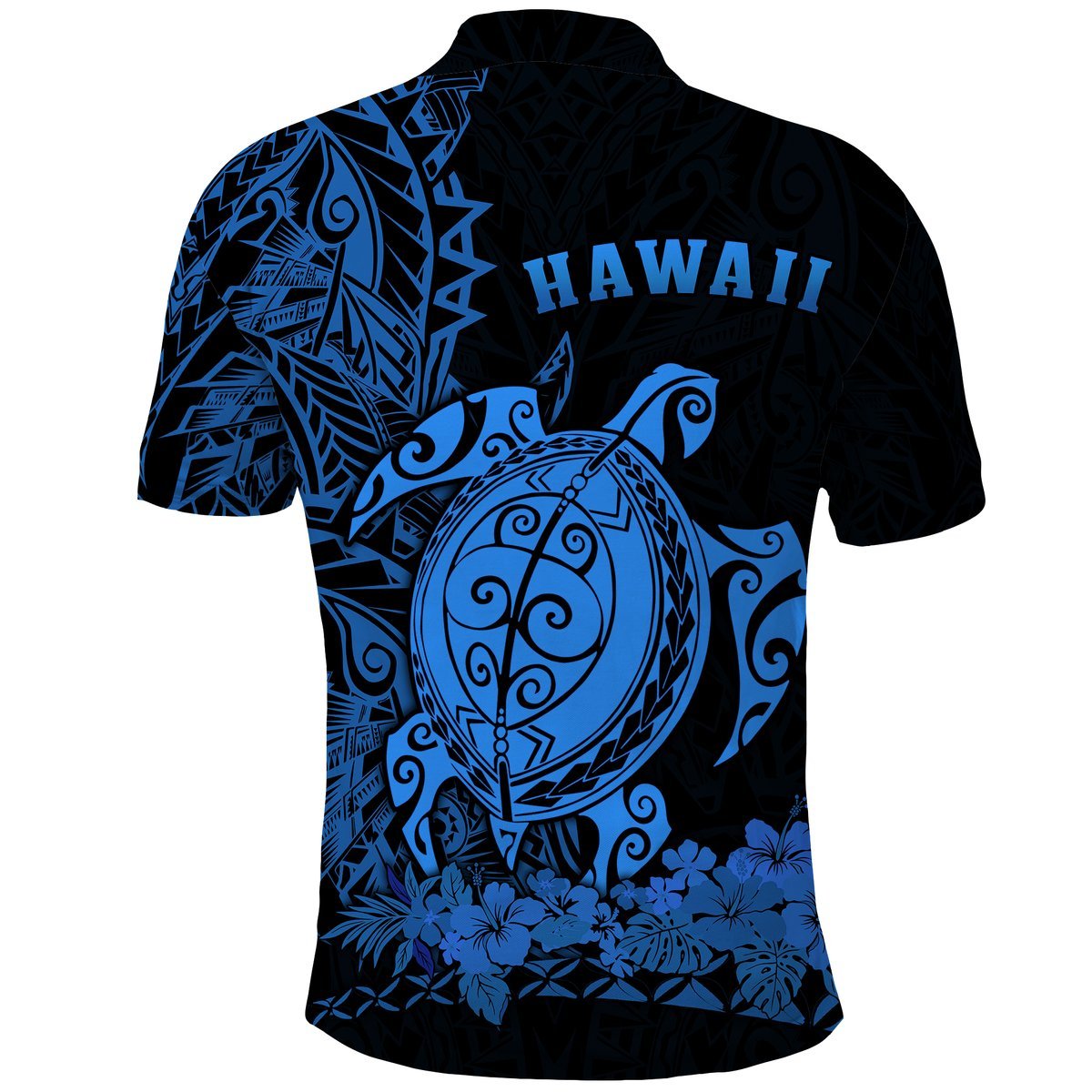 Hawaii Polynesian Polo Shirt Blue Sea Turtles Hawaiian LT13 - Polynesian Pride