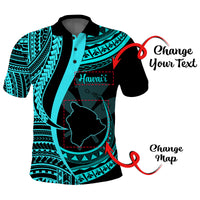 Custom Hawaii Polo Shirt Hawaii Islands Map With Kanaka Maoli CTM14