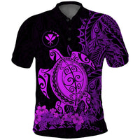Hawaii Polynesian Polo Shirt Purple Sea Turtles Hawaiian LT13 Unisex Purple - Polynesian Pride