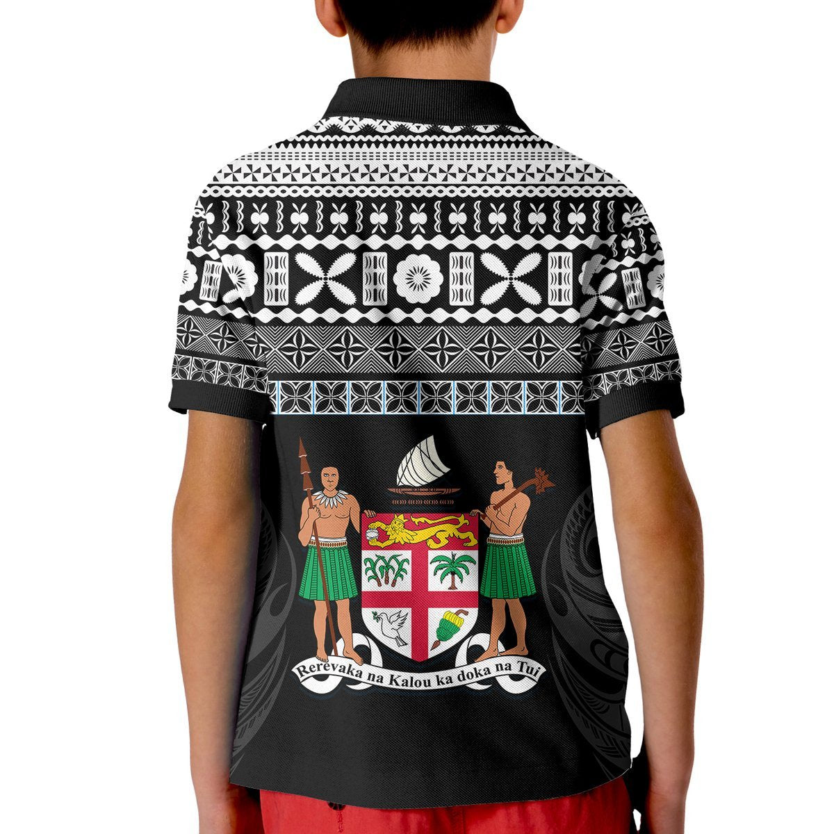 Fiji Rugby Polo Shirt KID Lifestyle 2022 Flying Fijians LT13 - Polynesian Pride