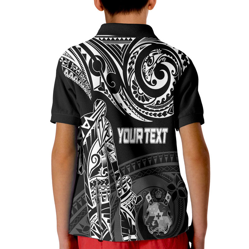 Personalised Polynesian Father's Day Polo Shirt KID Dad & Kid - Tonga LT7 - Polynesian Pride