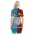 Papua New Guinea Polynesian And Fiji Tapa Together Polo Dress - Bright Color LT8 - Polynesian Pride