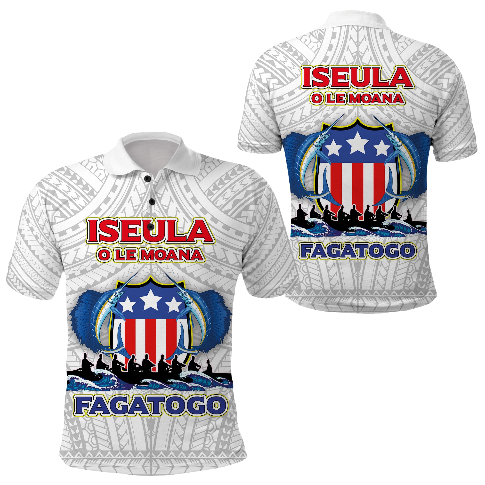 American Samoa Polo Shirt Iseula o le Moana of Fagatogo Pride White Color LT03