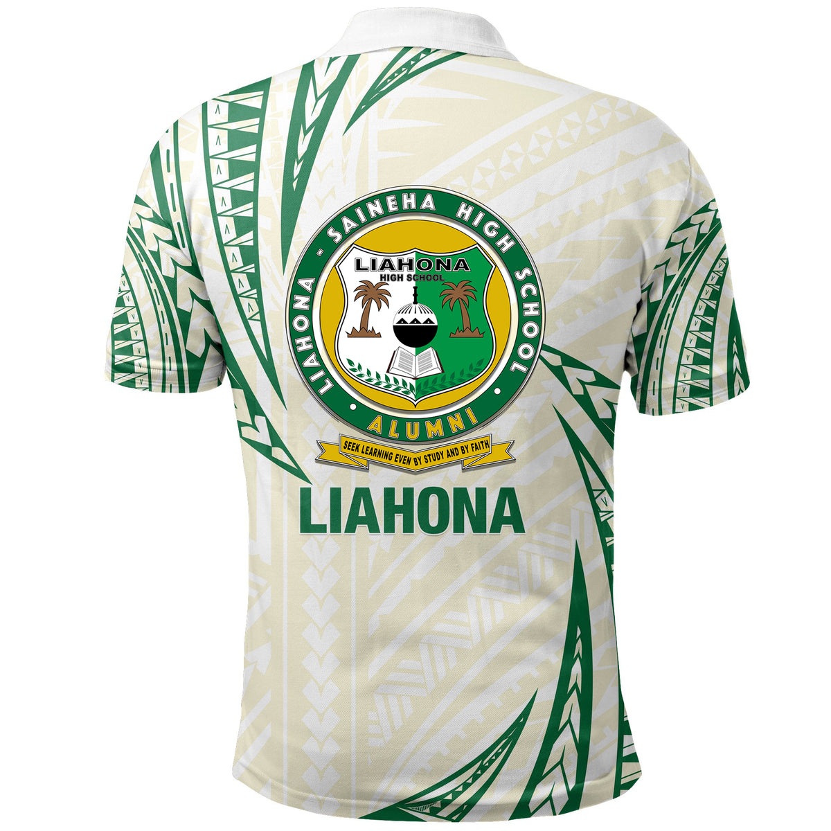 Liahona High School Polo Shirt White - Polynesian Pride