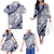 Matching Outfits For Family Polynesian Tribal Hawaii Floral Off Shoulder Long Sleeve Dress And Shirt Family Set Clothes - Polynesian Pride