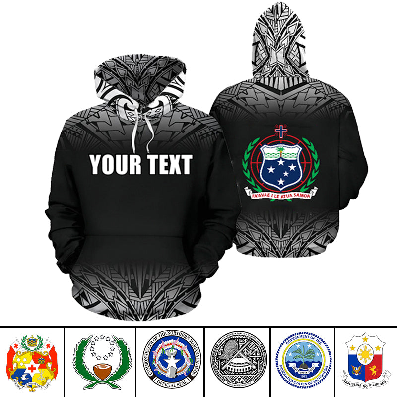 Custom Polynesian Hoodie Multicolor Fog Style CTM Pullover Hoodie - Polynesian Pride