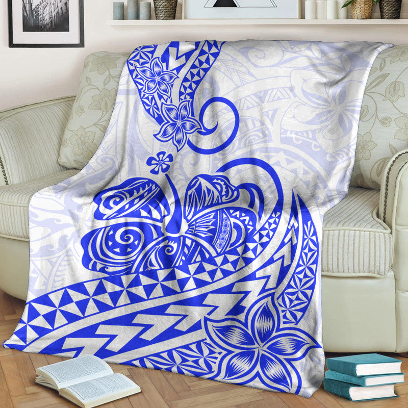 Polynesian Tribal Tattoo Retro Premium Blanket Blue Screen Color LT9 Blue - Polynesian Pride