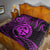 Polynesian Pride Guam With Polynesian Tribal Tattoo and Coat of Arms Premium Quilt Purple Version LT9 Purple - Polynesian Pride