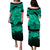 Polyneisian Pride Happy Father Day Puletasi Dress I Love You Dad - Polynesian Tribal Green LT9 - Polynesian Pride