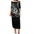 Polynesian Pride Guam With Polynesian Tribal Tattoo and Coat of Arms Puletasi Dress Black Version LT9 - Polynesian Pride