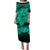 Polyneisian Pride Happy Father Day Puletasi Dress I Love You Dad - Polynesian Tribal Green LT9 Long Dress Green - Polynesian Pride