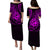 Polynesian Pride Guam With Polynesian Tribal Tattoo and Coat of Arms Puletasi Dress Purple Version LT9 Long Dress Purple - Polynesian Pride