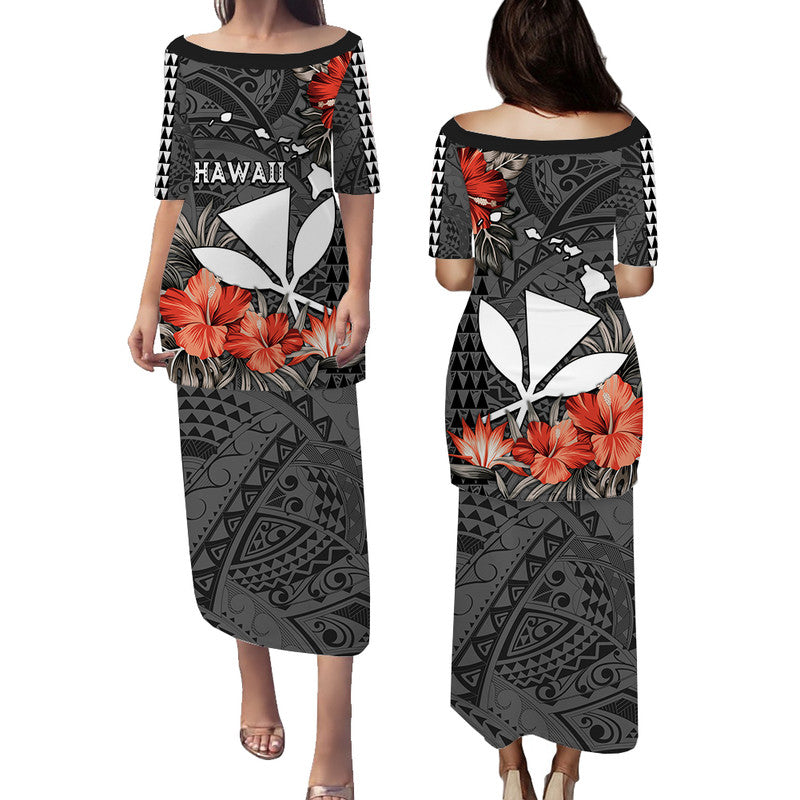 Hawaii Kanaka Maoli Puletasi Dress Polynesian Vintage Vibes LT9 Long Dress Black - Polynesian Pride