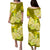 Polynesian Matching Couple Outfit Floral Tribal Puletasi Dress and Hawaiian Shirt Yellow LT9 - Polynesian Pride