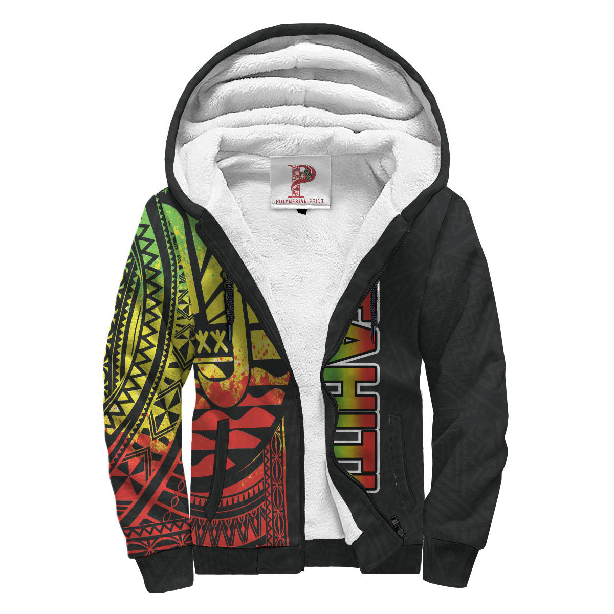 Tahiti (MATAIKI) Polynesian Sherpa Hoodie - Reggae Line RLT9 - Polynesian Pride
