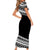 Polynesian Short Sleeve Body Long Dress Simple Black LT6 - Polynesian Pride