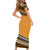 Polynesian Short Sleeve Body Long Dress Simple Gold No.1 LT6 - Polynesian Pride