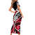 Plumeria Polynesian Short Sleeve Body Long Dress Trending Red LT6 - Polynesian Pride