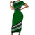 Polynesian Couples Matching Outfits Combo Bodycon Dress And Hawaii Shirt Simple Green LT6 - Polynesian Pride