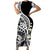 Plumeria Polynesian Couples Matching Outfits Combo Bodycon Dress And Hawaii Shirt Trending Black LT6 - Polynesian Pride