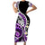 Plumeria Polynesian Short Sleeve Body Long Dress Trending Purple LT6 Long Dress Purple - Polynesian Pride