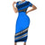 Polynesian Short Sleeve Body Long Dress Simple Blue LT6 Long Dress Blue - Polynesian Pride