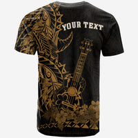 Custom Hawaii Polynesian T Shirt Ukulele Gold LT13 - Polynesian Pride