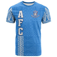 Apifoou College T Shirt Tongan Pattern AFC Lovers LT13 Unisex Blue - Polynesian Pride