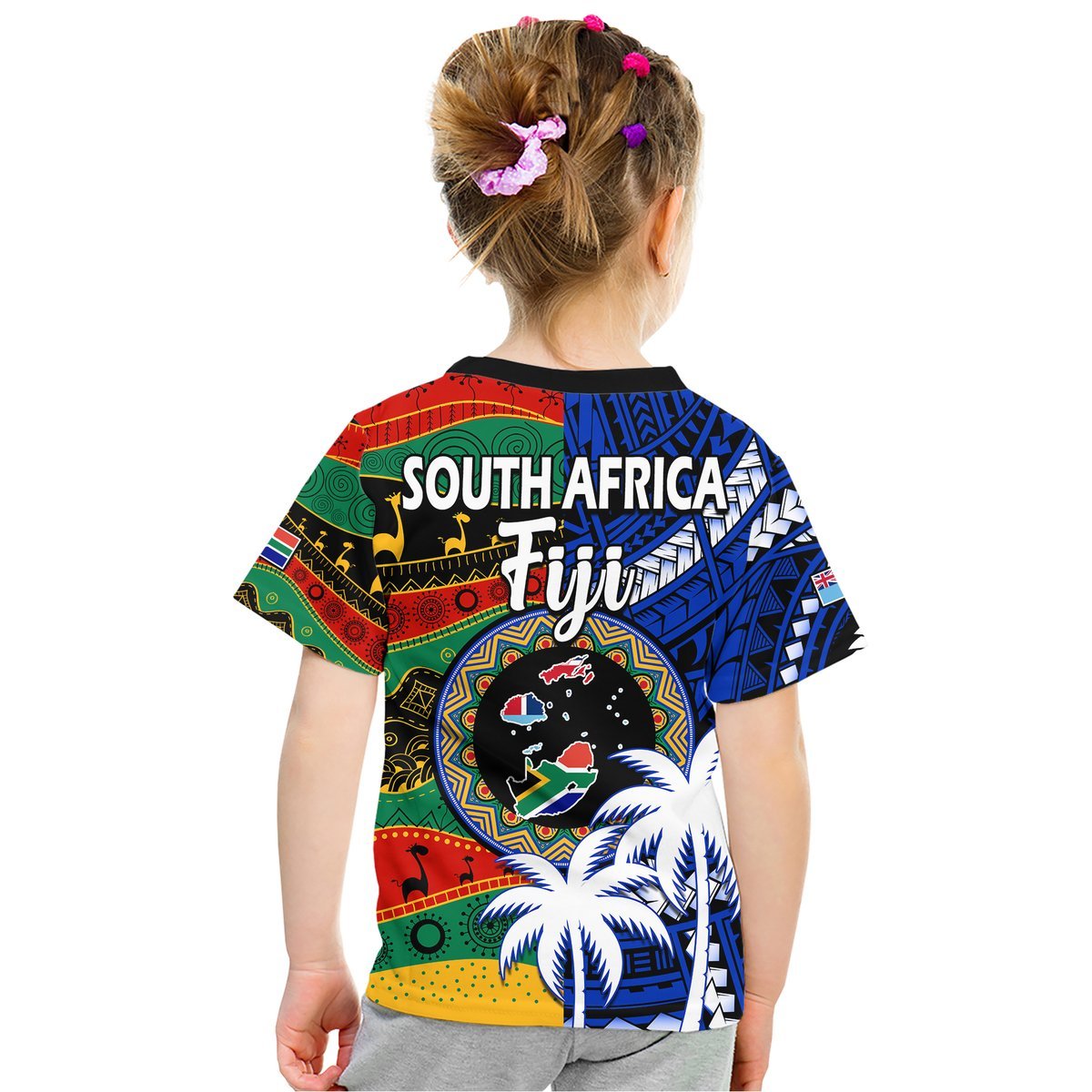 Indigenous South Africa Mixed Fiji Palm Tapa T Shirt LT9 - Polynesian Pride