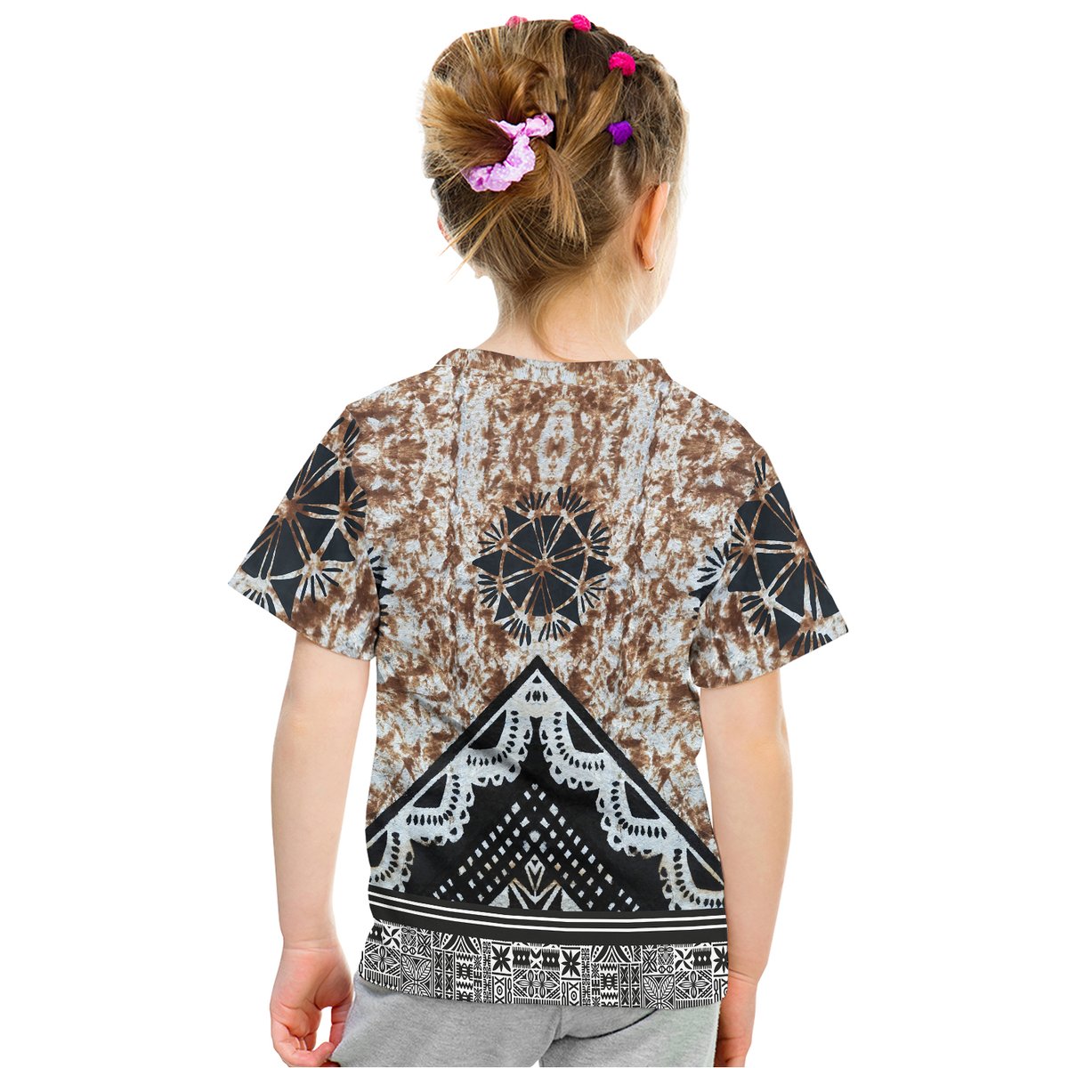 Fiji Masi Brown T Shirt LT9 - Polynesian Pride