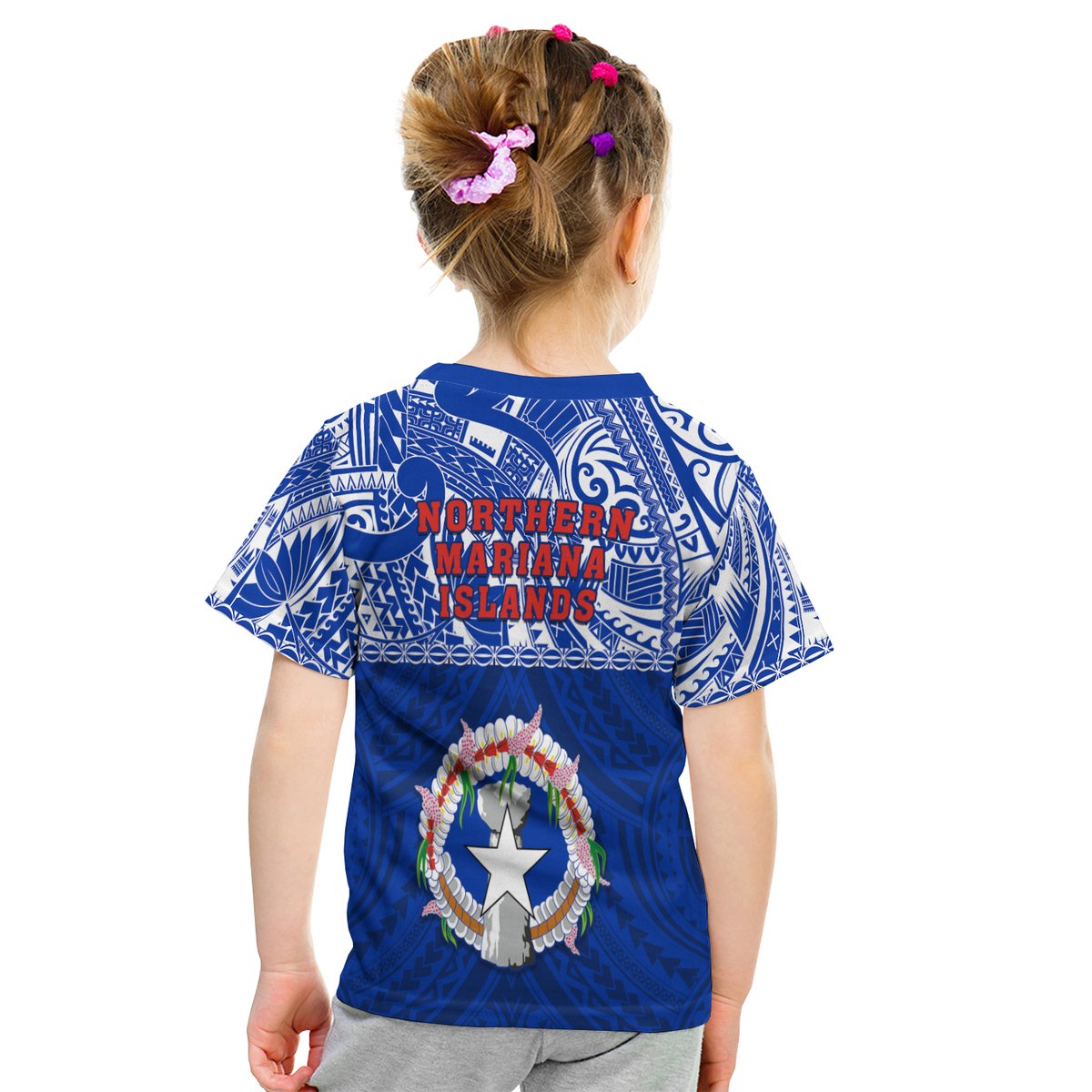 Northern Mariana Islands T Shirt Kid - Polynesian Cnmi Coat Of Arms LT13 - Polynesian Pride